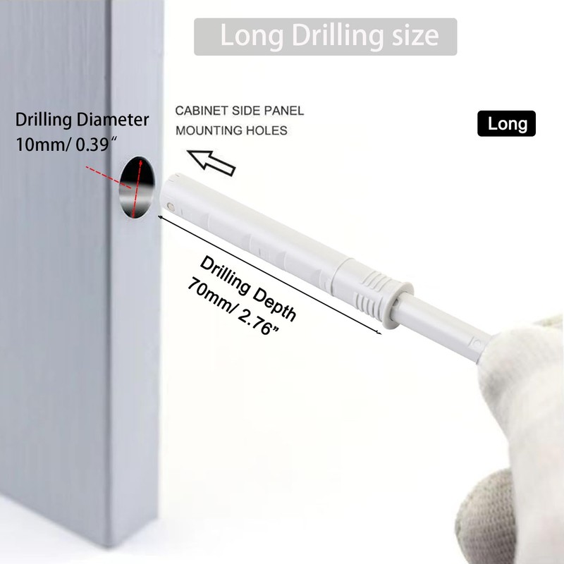 Push to Open Cabinet Hardware Long CBRIVE 5 Pack Push