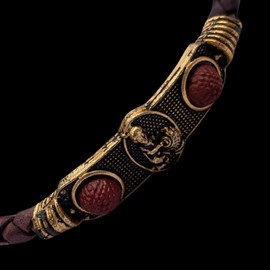 HG TECHNO SERVICES Handmade Shree Krishna Bracelet Men's Golden Religious Bracelet (Lord Krishna)