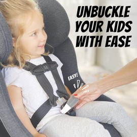 UnbuckleMe Car Seat Buckle Release Tool - As Seen on Shark Tank - Makes it Easy to Unbuckle a Child's Car Seat - Tool for Parents, Grandparents & Older Children (1 Pack, Gray & White)