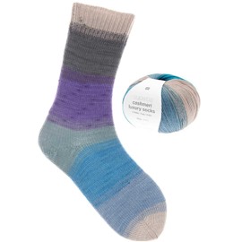 Rico Design Superba Cashmeri Luxury Socks, Sock Wool with Cashmere, 4-Ply Sock Yarn with Colour Gradient (33 | Winter Darks)