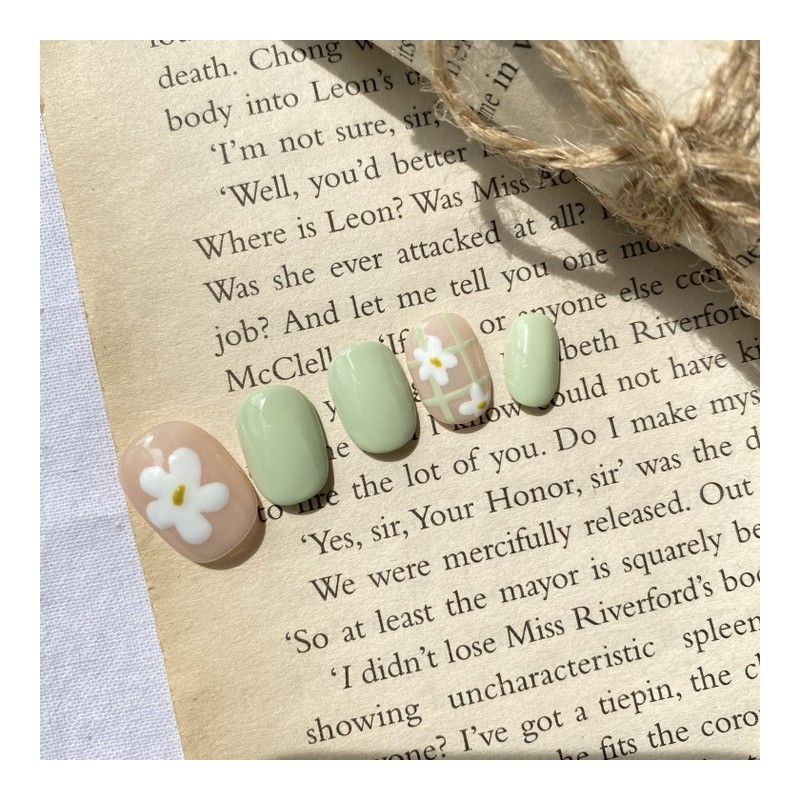 Unique Flower Nail Tips - Mediaval / 유니크 플라워 네일팁