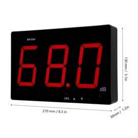 DC 5V 1A Micro USB Decibel Meter, SW-525A 30-130dB Digital Sound Level Meter with Alarm LCD Display, Decibel Meter, Wall Hanging, Sound Level Meter