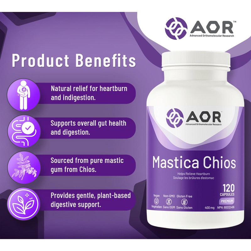 AOR AOR Mastica Chios 400mg Vegan Capsules, 120 Count 40-Day