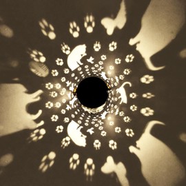 Cat Solar Lanterns Outdoor Waterproof, Hanging Solar Lights Lantern Cat Gifts for Women Men Metal Decoration LED Lantern Outside for Patio, Yard, Porch, Lawn, Pathway, Landscape, Garden, Home Decor