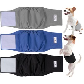 LeerKing Dog Nappies for Male Dogs, Washable Male Nappy, Incontinence, Male Bandage for Male Dogs, Puppies, S