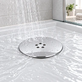 Fast Flow Shower Drain Cover with Hair Trap – Replacement Waste Plug for Shower Tray