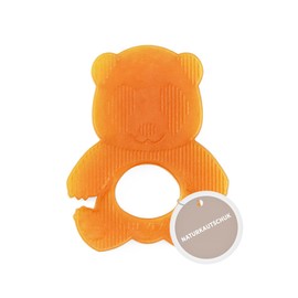 HEVEA Kawan Natural Rubber Teething Ring Baby in Pack of 2 - 100% Organic, Safe & Danish Design for Babies - Free from BPA, PVC, Plastic and Phthalates (Sand and Sea Foam Blue)