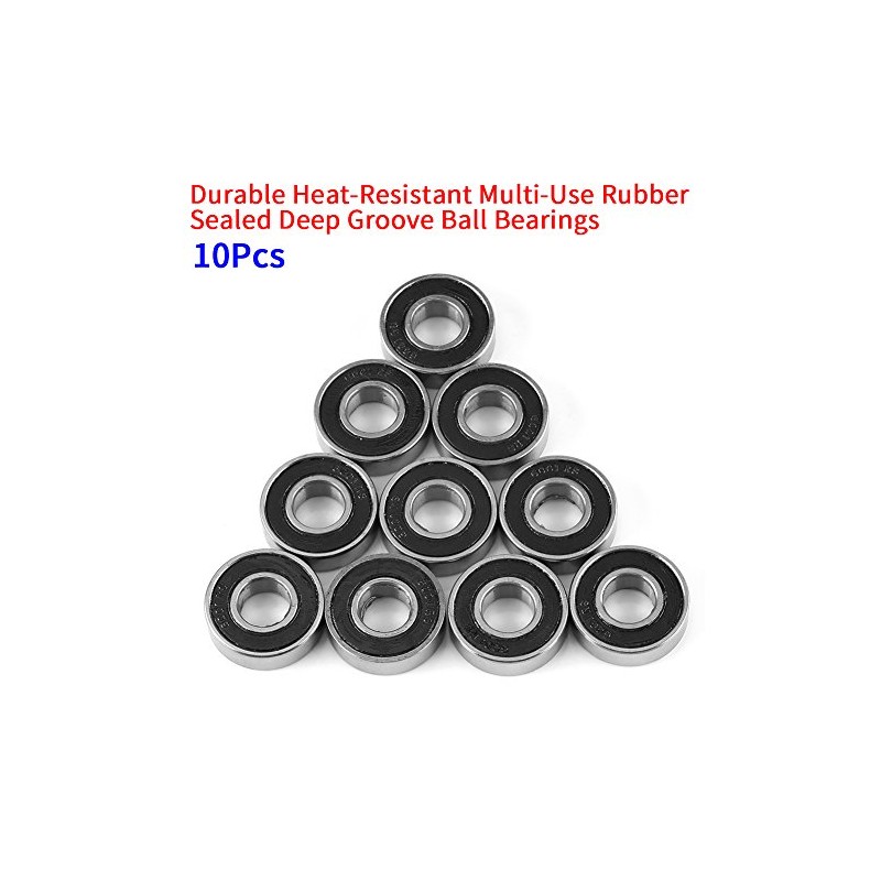 10pcs 6001-2RS Rubber Ball Bearings Deep Groove Ball Bearings Sealed