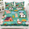 Smell Sunshine Farm Animal Sheets Set 4Pcs for Kids,Cartoon Cow