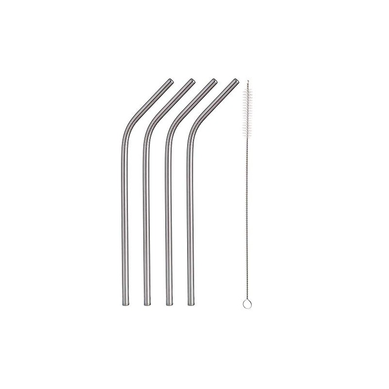REQUISITE NEEDS 4 x Reusable Colourful Drinking Bent Metal Straw