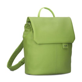 Zwei Mademoiselle.M MR8 Women's City Backpack 4 Litre Soft Faux Leather Magnetic Closure Flap Main Compartment with Zip Padded Tablet Divider Back Padding, kiwi