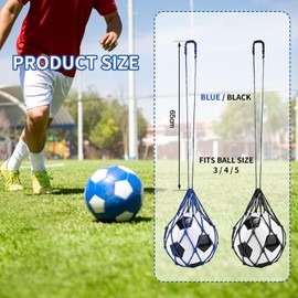 HDBHBH 2PCS Portable Soccer Kick Trainer - Perfect for Solo Football Kick Practice, Fits Size 3, 4, 5 Balls - Essential Soccer Training Equipment for Youth & Adults to Improve Skills (Blue Black)