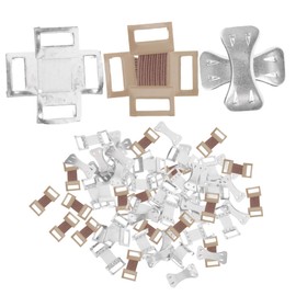 TOVINANNA 50sets Reusable Aluminum Bandage Clips Elastic Fasteners for Secure Care Compact Bandage Fixators for Daily Use Tone Clips Included