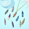 Ipotkitt 40pcs 10 Colours Metal Feather Charms Angel Wing Dangle