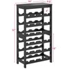 MOGELAFOO 6 Tier Bamboo Wine Rack Freestanding Floor, 24 Bottles