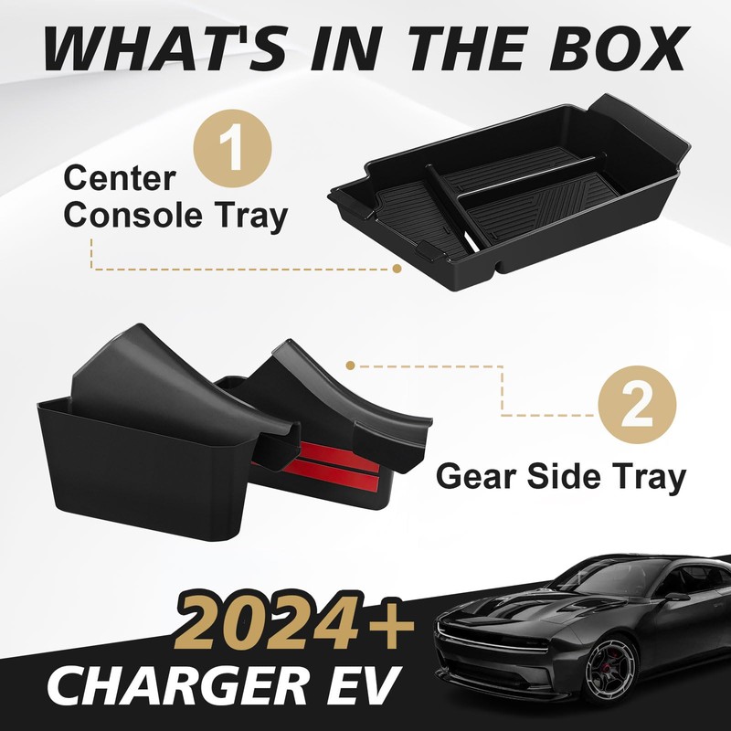 BestEvMod Console Organizer Compatible with 2024 2025 Dodge Charger EV