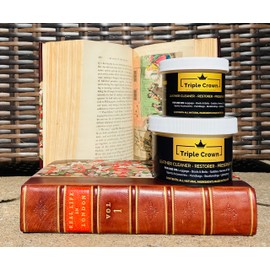 Triple Crown Leather Preservative & Restorer (8 oz.); 80 Year Old Fredelka Formula Hand-Poured by Accessible Preservatives; For Use on Boots, Bags, Books & More. Made in the U.S.A