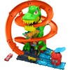 Hot Wheels Toy Car Track Set, City T-Rex Blaze Battle