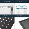BWE Rain Shower Head High Pressure Black 16 Inch Square