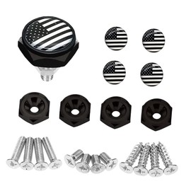 ULTECHNOVO License Plate Screws Kit American Flag 1 Set Stainless Steel Sturdy and Reliable No Special Tools Required Easy Installation for Car Truck Motorcycle