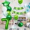 EXGOX Large Number Balloons, Green Birthday Number 7, Foil Balloons,
