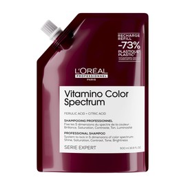L'Oréal Professionnel Shampoo for Colour Brilliance with Glass Hair Effect for Coloured Hair, with Ferula & Citric Acid, Vegan, Expert Series, Vitamino Colour Spectrum Shampoo, 500 ml Refill Pack