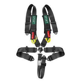 BESTZHEYU 5-Point Racing Harness SFI, 1PC Black Racing Belts 5 Point Harness Sets with Ultra Comfort Heavy Duty 3 Inch Shoulder Pads