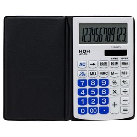 Hodogaya Electronics Sales 85177 Calculator, 12 Digits, Small, Notebook-Type, Cover Included, Quick Representation, White