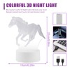 Dimmbar Pferd 3D Nachtlicht, USB-Touch-Fernbedienung Pferd 3D Illusion Lampe Mit