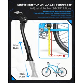WATSABRO Bicycle Stand 24-29 Inch Height Adjustable Aluminium Alloy Bicycle Stand, Stable Bicycle Stand for Mountain Bike, Ebike, Road Bike, City Bike, Trekking Bike