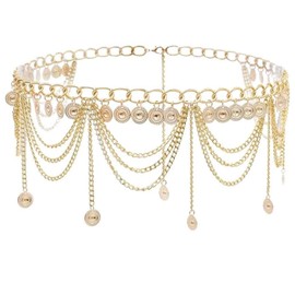 NOELAMOUR Waist Chain, Gold, Sexy Belly Chain, Body, Jewelry, Chain, Waist Decoration