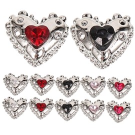 FOMIYES 25pcs Heart Shaped Nail Charms Cute Rhinestone Nail Decorations for Manicure Supplies Creative Designs for Parties Special Occasions