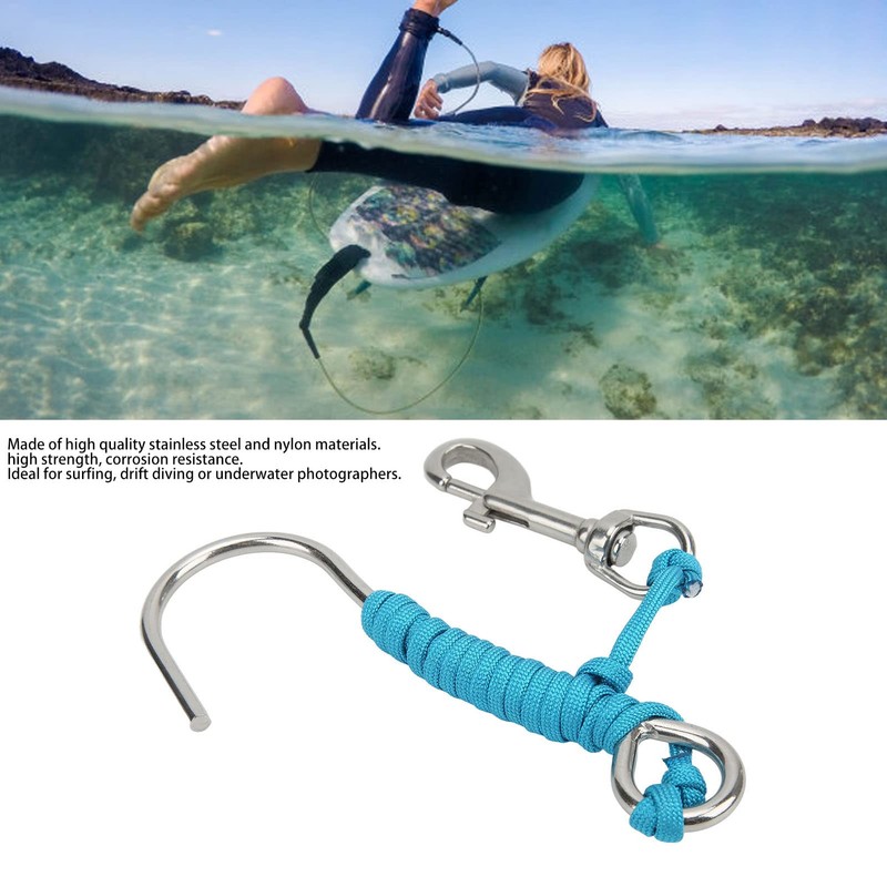 Risegun Diving Reef Hook, Stainless Steel Reef Single Hook with
