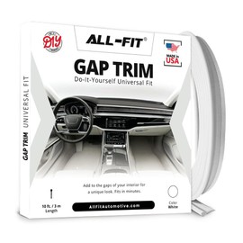 All-Fit Automotive Car Gap Filler – 10 Ft White Trim Molding for Car Accessories Interior – Universal, Flexible Car Interior Accessories for Dashboards, Panels, & Air Vents – Easy DIY Installation