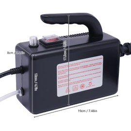 AreMOLO 1700W High Pressure Steam Cleaner Machine, Handheld Pressurized Steamer Steam Washer with Brush Heads & Extended Jet Elbow, Steam Cleaning Machine for Carpets, Furniture, Car Detailing, Black