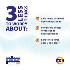 PBZ Crema antihistamínica OTC con 1% de tripelennamina, alivio de picazón seguro para niños, 1 onza
