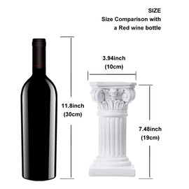 ETIGER Roman Pillar, Greek Column Resin Statue, Centerpiece Pedestal Stand Figurine Sculpture, for Wedding Home Garden Indoor Outdoor Decoration(White)(White)