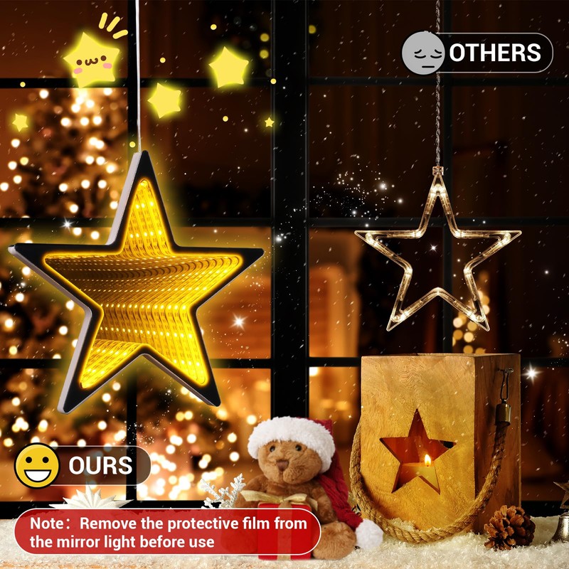 ELKTRY Suction Cup Christmas Lights