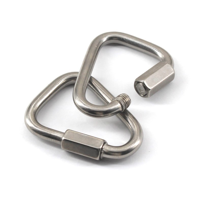 M12 Delta Quick Link 304 Stainless Steel Triangle Carabiner Heavy