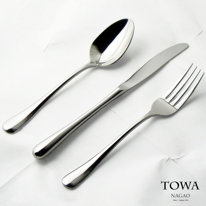 Nagao TOWA Dinner Cutlery Set, 3 Pieces, 18-8 Stainless Steel,