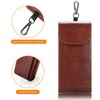 Fintie Double Eyeglass Case with Carabiner Hook, Portable Vegan Leather
