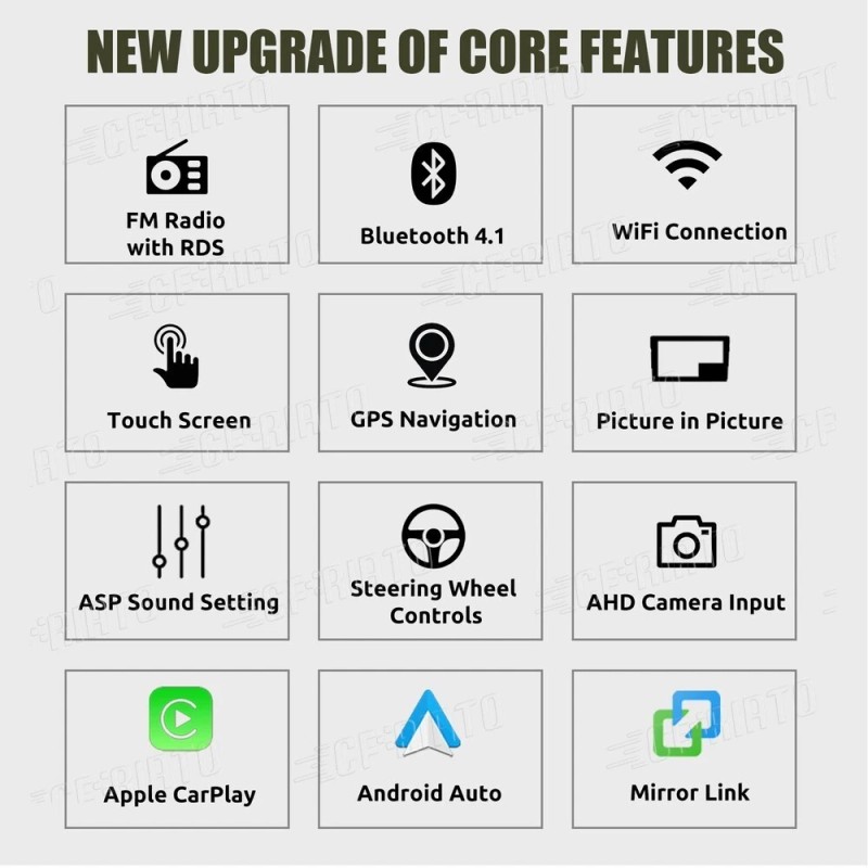 CFRIATO Android 15 Apple CarPlay For Toyota Camry 2007-2011 Car