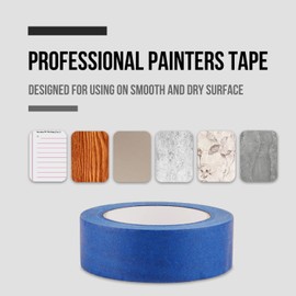 Lichamp Painters Tape Wide 1.5 inches, Masking Blue Painters Tape Bulk Pack, 6 Rolls x 1.5 inches x 55 Yards (330 Total Yards) | Lichamp