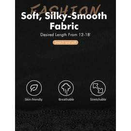 MANCYFIT Pettipant Half Slip for Women Bloomers 12-18" Inseam Wide Leg Lace Pajama Pants Black XX-Large