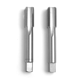 GSR Professional Hand Tap Set, DIN 2184-2 HSS-G UNF 1/4-28, Taper and Finishing Tap, Polished, HSSG Metal Drill Set, Stainless Steel Drill Bit