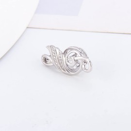LGSY 925 Sterling Silver Music Note Treble Clef Wings CZ Cage Pendants Crafting Charm for DIY Necklace Bracelet Jewelry Making