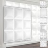 HEXIM 3D Wall Panels, PVC Plastic, White, Pyramid Design Panels,