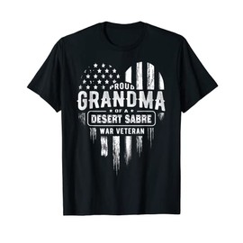 Proud Grandma Desert Sabre War Veteran Grandchild American T-Shirt