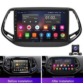 NHOPEEW For Jeep Compass 2017-2020 Android 13 Car Stereo Radio GPS NAVI Bluetooth Player