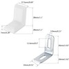 MACHSWON 29mmx29mmx18mm Metal Plastic L Shaped Angle Bracket Shelf Corner
